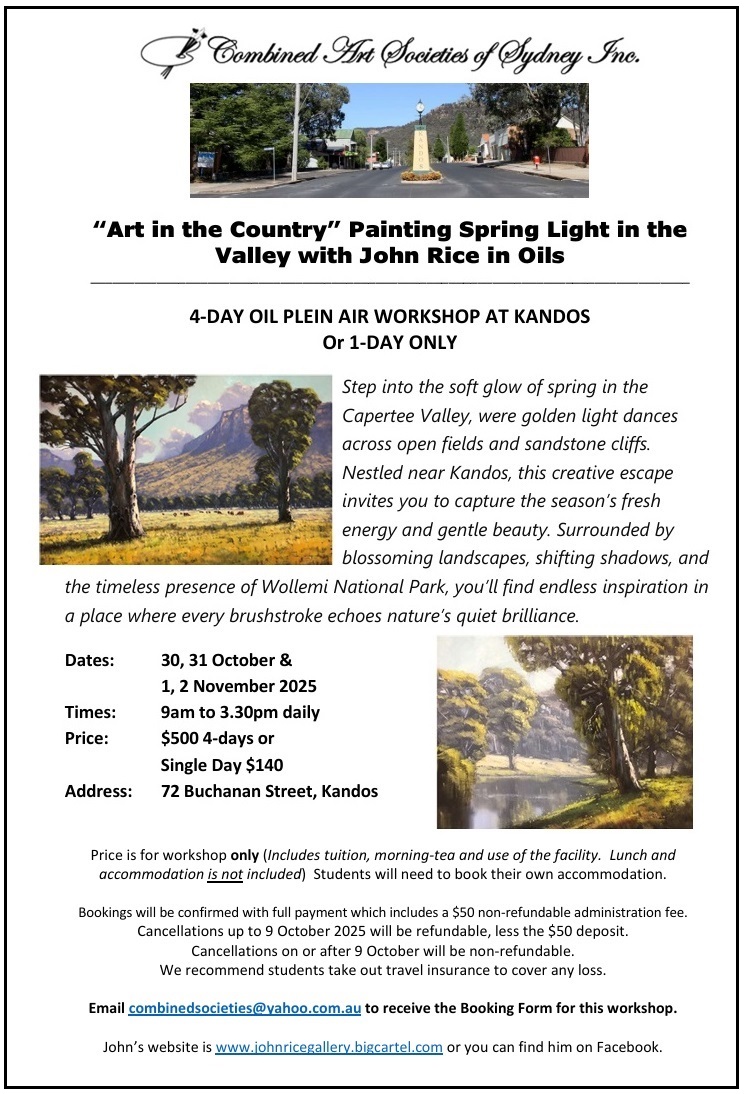 Art in the Country - Combined Art Societies of Sydney